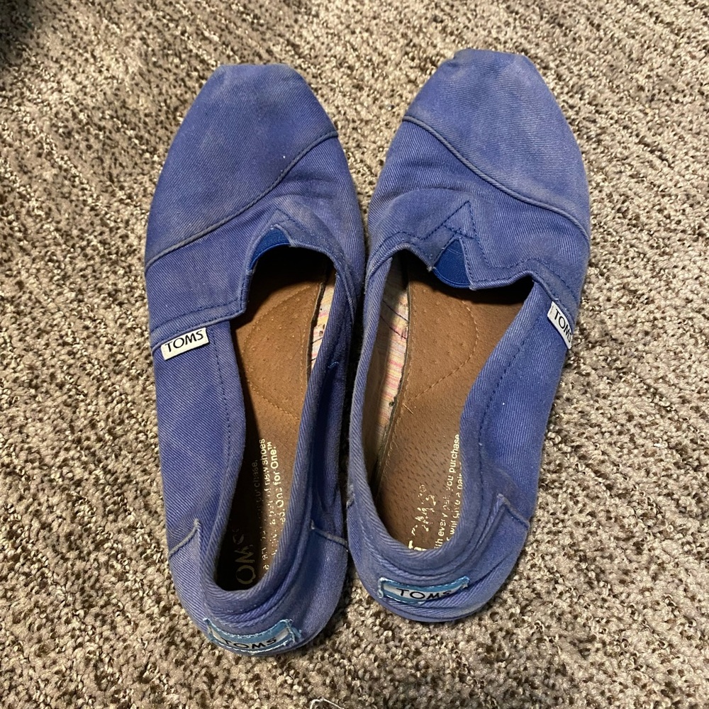 Blue Classic Toms - Size 8.5